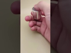 Silvery Aluminium-Plastic Round Smooth Cap with Clear Button for Skincare Bottles