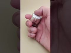 Silvery Aluminium-Plastic Round Smooth Cap with White Button for Skincare Bottles