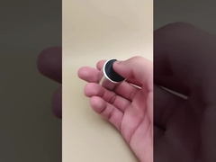 Silvery Aluminium-Plastic Round Smooth Cap with Black Button for Skincare Bottles