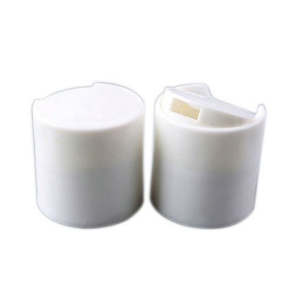 Silvery Aluminium-Plastic Round Smooth Cap with White Button for Skincare Bottles