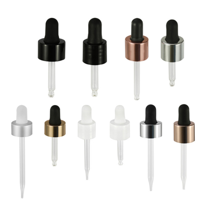 Golden Silver Plastic Essential Oil Dropper Tops K1007 15ml 30ml Recyclable