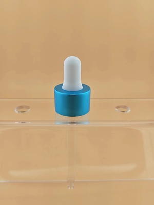 18 20 PP Black Rubber Glass Tube Bamboo Cover Dropper For Essential Oil Bottle