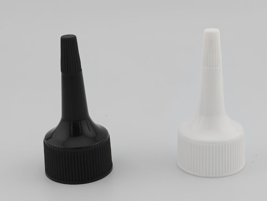 PP Bottle Dispenser Cover 24mm White Ribbed Closure Screw Cap
