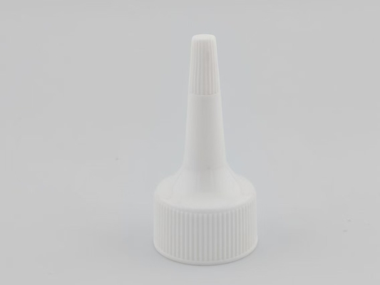 PP Bottle Dispenser Cover 24mm White Ribbed Closure Screw Cap