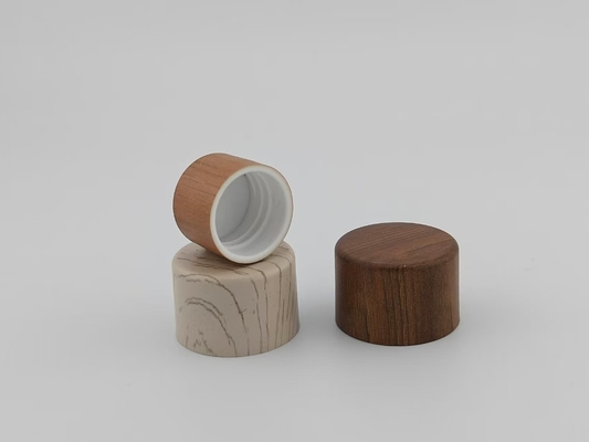 PP 24/410 Water Transfer Printing Wooden Grain Screw Cap For Plastic Bottle