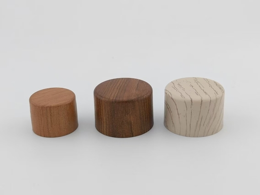 PP 24/410 Water Transfer Printing Wooden Grain Screw Cap For Plastic Bottle