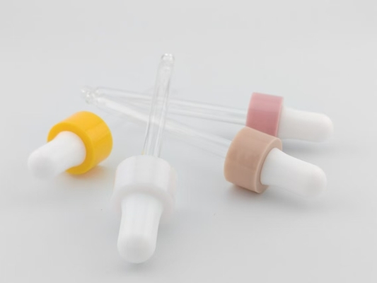 18 20 Colorful Plastic Essential Oil Glass Screw Dropper Non Spill For Skincare