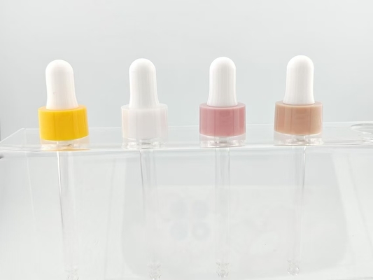 18 20 Colorful Plastic Essential Oil Glass Screw Dropper Non Spill For Skincare