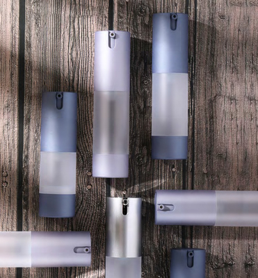 Cylindrical 10ml 15ml 20ml 30ml PP Plastic Airless Pump Bottle with Snap Lotion Pump
