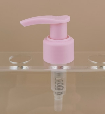 K201-9 Pink Lotion Pump Screw Lock Ribbed ISO9001/ISO14001 Certified for Skincare