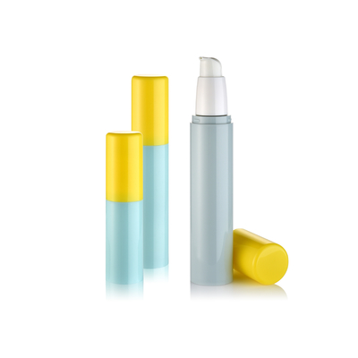 Good Quality Colorful PP Round Skincare Container Pump Airless Bottle