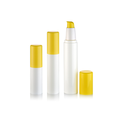 Good Quality Colorful PP Round Skincare Container Pump Airless Bottle