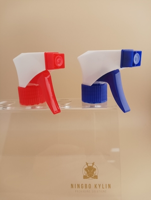 Trigger Sprayer Cosmetic 28mm 28/400 28/410 Ribbed Blue White Portable Hand Pump Plastic Heavy Duty Cleaning