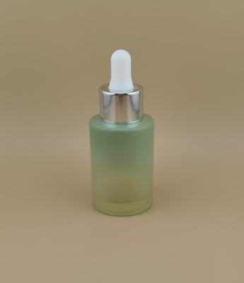 New Design Clear Gradual Change Matcha Green Matte Round Dropper Bottle K-GBL30 for Essence