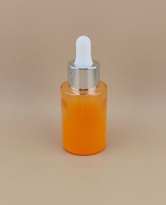 New Design Clear Gradual Change Orange Smooth Round Dropper Bottle K-GBL30 For Essence