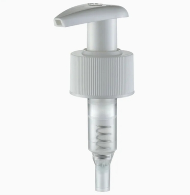 PP Lotion Pump Fine Ribbed Closure Saddle Head Plastic Screw Lock Lotion Pump