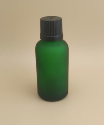 Delicate Design Matte Clear Dark Green Smooth Glass Bottle for Essence