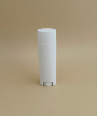 ISO9001 ISO14001 Certified Plastic White Small Ellipse Smooth Lip Balm Packaging Ideal for Lipsticks Cosmetic Containers