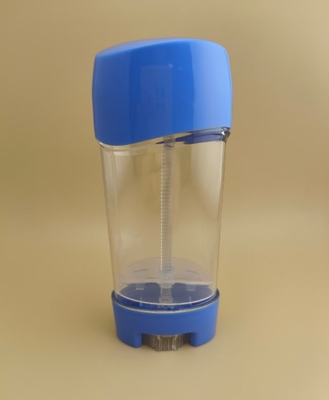 Clear Smooth Lip Balm Packaging with Blue Lid for Lipsticks
