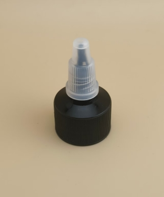 Black Plastic Ribbed Jelly Cap for Paint Bottles