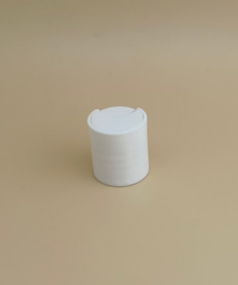 Small White Plastic Round Smooth Cap for Skincare Bottles