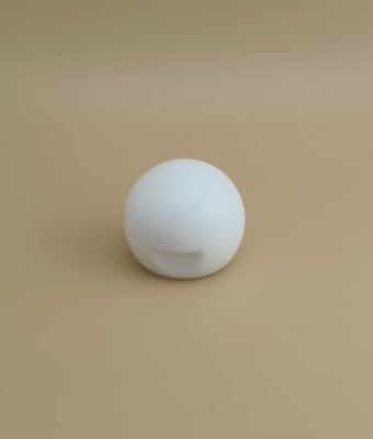 White Plastic Smooth Spherical Lid for Cosmetic Bottles