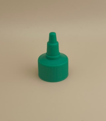 Green Plastic Ribbed Jelly Cap for Paint Bottles