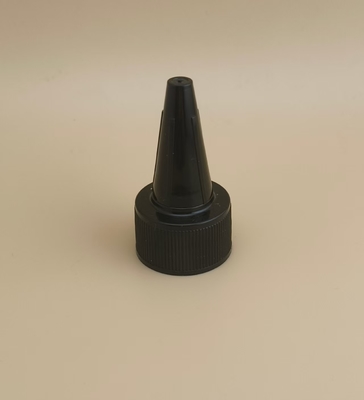 Black Plastic Ribbed Jelly Cap for Paint Bottles