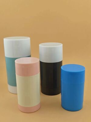 Plastic Empty Deodorant Stick Container Cosmetic Round Twist up Tubes Packaging for Deodorant Stick