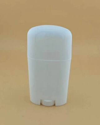 White Custom Color Oval Shape PP Plastic Cosmetic Deodorant Stick Bottle