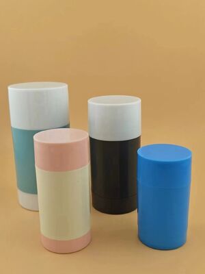 Plastic Customizable Deodorant Stick Container Cosmetic Round Twist up Tubes Packaging for Deodorant Stick