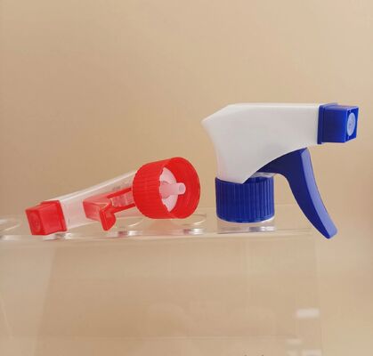 Cosmetic 28mm 28/400 28/410 Ribbed Blue White Portable Hand Pump Plastic Heavy Duty Cleaning Trigger Sprayer