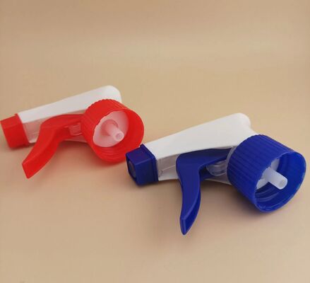 Cosmetic 28mm 28/400 28/410 Ribbed Blue White Portable Hand Pump Plastic Heavy Duty Cleaning Trigger Sprayer