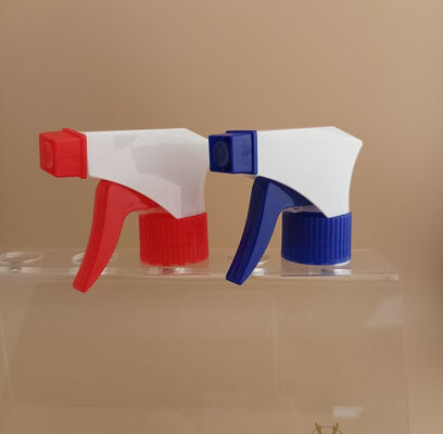 Cosmetic 28mm 28/400 28/410 Ribbed Blue White Portable Hand Pump Plastic Heavy Duty Cleaning Trigger Sprayer