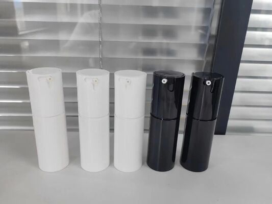 White Black Serum Plastic 50ml Airless Pump Bottle PP for Sale