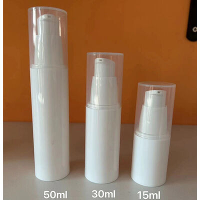 Luxury Custom White Matt Twist Airless Pump Bottle 30ml Plastic Pump Bottle with ABS Pump Head