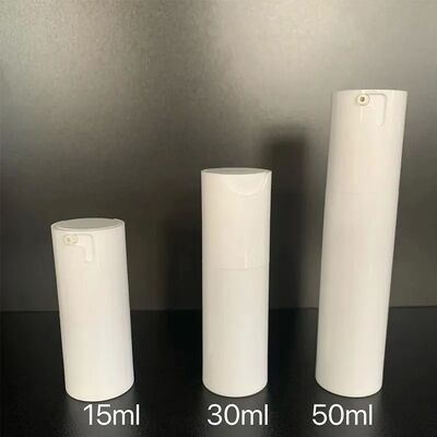 Luxury Custom White Matt Twist Airless Pump Bottle 30ml Plastic Pump Bottle with ABS Pump Head