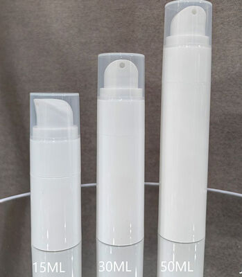 Luxury Custom White Matt Twist Airless Pump Bottle 30ml Plastic Pump Bottle with ABS Pump Head