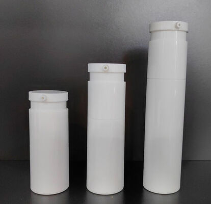 Matte Finish Colored Green Plastic Airless Pump Bottle Cylinder 15ml 30ml 50ml Cream Jar for Serum