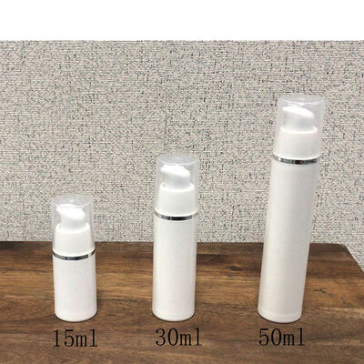 30ml PP Plastic Round Cylinder Airless Bottle Clear Cap PP Airless Pump Skincare