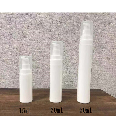 30ml PP Plastic Round Cylinder Airless Bottle Clear Cap PP Airless Pump Skincare