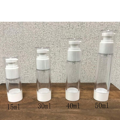Eco-Friendly 15ml 30ml 45ml 50ml Transparent Empty PP Plastic Cosmetic Packaging Container Serum Lotion Airless Pump Bottle