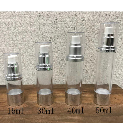 30ml 50ml White Clear Airless Pump Bottle Vacuum Cosmetic Lotion Pump Bottle