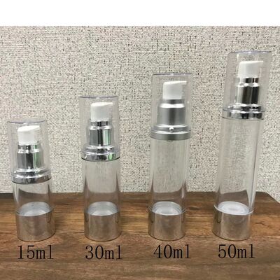 30ml 50ml White Clear Airless Pump Bottle Vacuum Cosmetic Lotion Pump Bottle