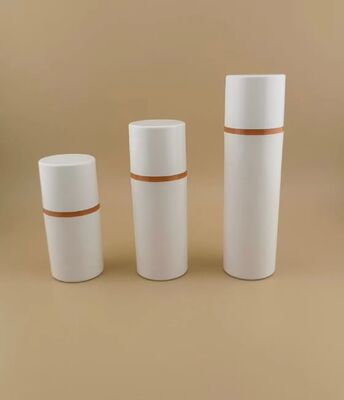 New Design Brown Portable Plastic Airless Bottle and Travel Convenience with White Cover