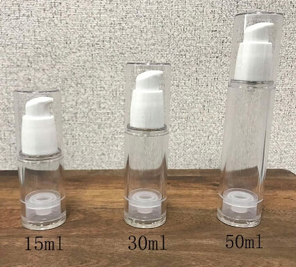 New Design Brown Portable Plastic Airless Bottle and Travel Convenience with White Cover