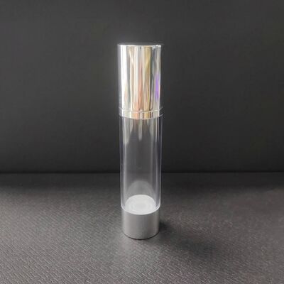 Rose Gold Silver 30ml 50ml Airless Lotion Pump Glass Bottle 30 Ml Twist Airless Pump Bottle