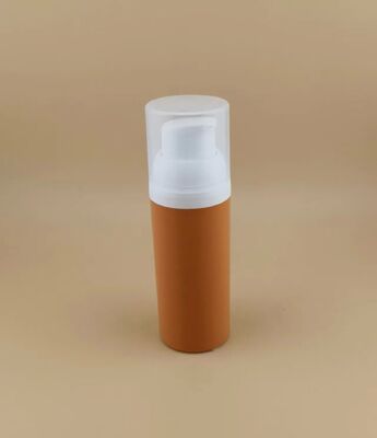 New Design Brown Portable Plastic Airless Bottle and Travel Convenience with Clear Cover A