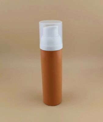 New Design Brown Portable Plastic Airless Bottle and Travel Convenience with Clear Cover A