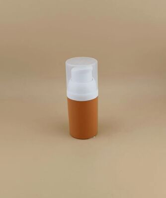 New Design Brown Portable Plastic Airless Bottle and Travel Convenience with Clear Cover B
